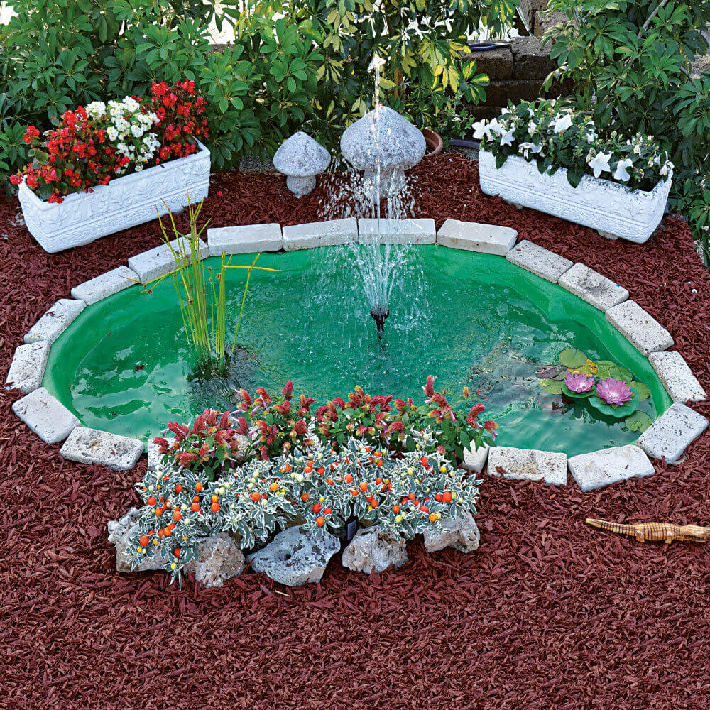Laghetto Artificiale da Giardino 185x115x36 cm in Polietilene 270 Litri Verde