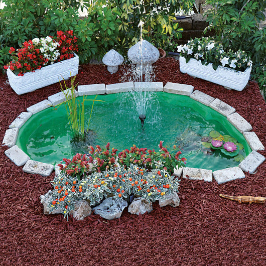 Laghetto Artificiale da Giardino 185x115x36 cm in Polietilene 270 Litri Verde