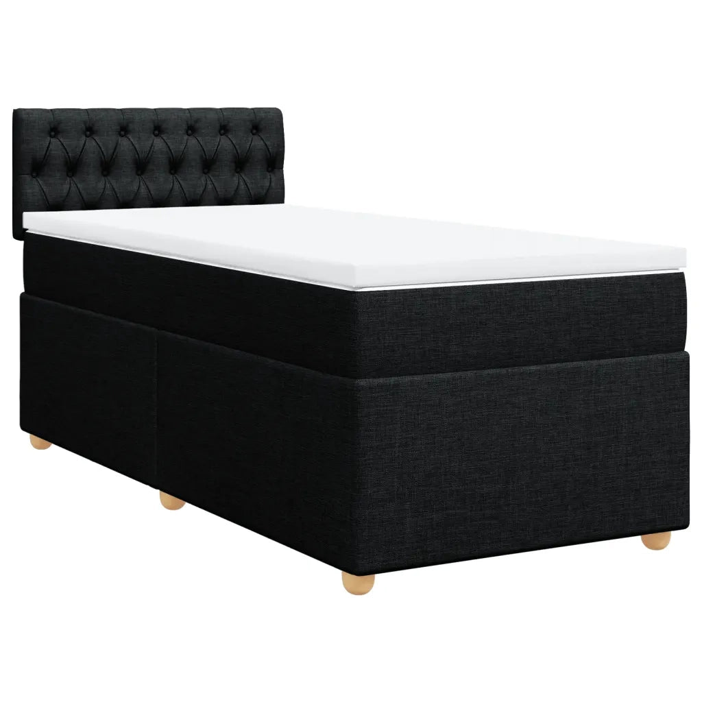 Giroletto a Molle con Materasso Nero 80x200 cm inTessuto