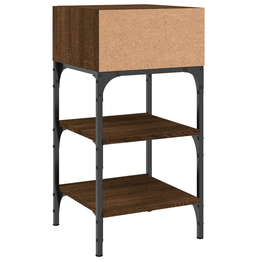Comodini 2 pz Rovere Marrone 35x34,5x70 cm in Legno Multistrato 825892