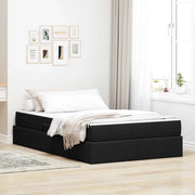 Letto con contenitore e materasso Nero 120 x 190 cm Poliestere 3399648
