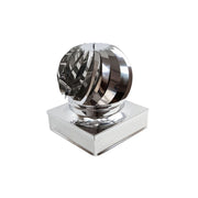 Fumaiolo da 32x32cm base quadra tipo radiante eolico inox aisi 304