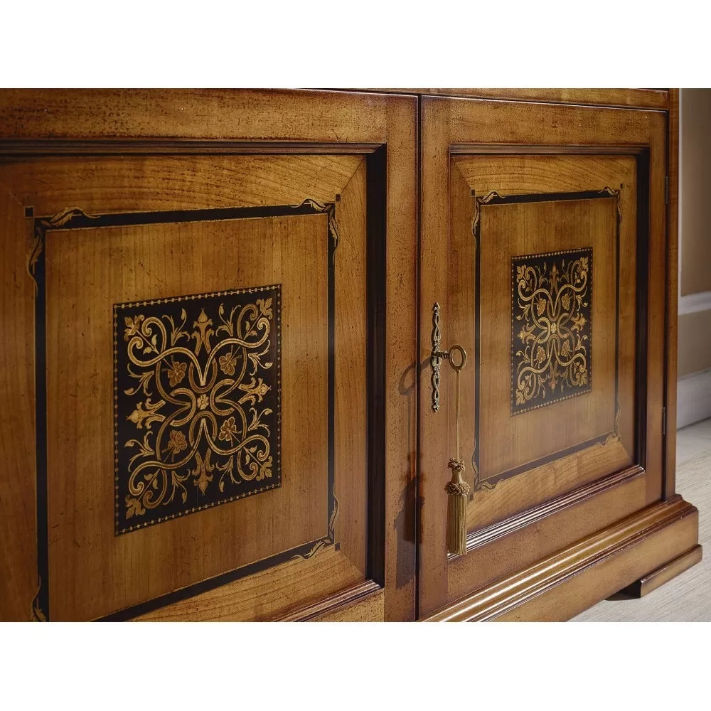 Libreria classica 2 porte in legno bassano 139x42x205 - Mobili 2G
