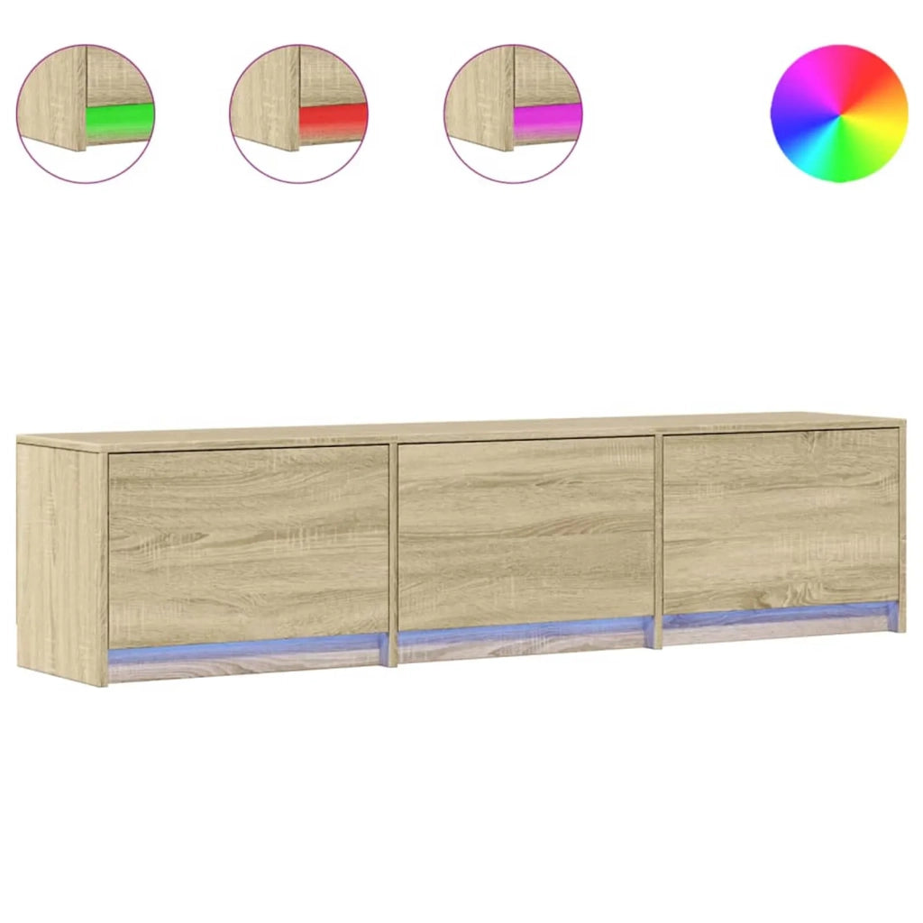 Mobile TV con led Sonoma 165 x 34 x 40 cm Legno multistrato 8006548