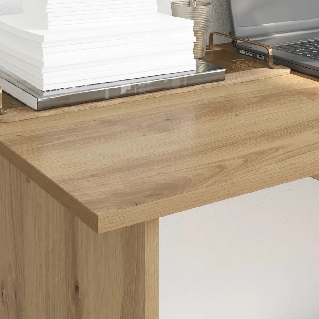 vidaXL Scrivania rovere artigianale 100 x 50 x 76 cm Legno multistrato