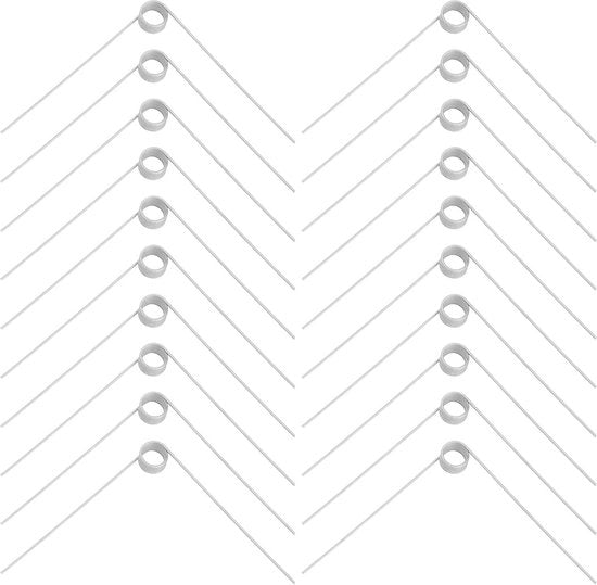 20 pezzi lente torsionale in acciaio inossidabile 304 con torsione a 90°, diametro esterno 5,0 mm, lente torsionale rettilinea per riparazione di mobili in legno.