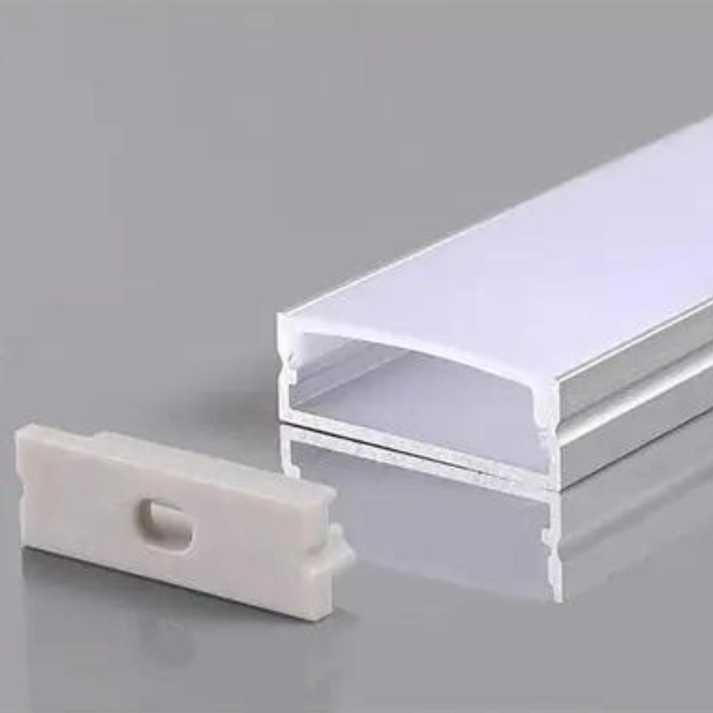 Profilo sottile piatto in alluminio per striscia led lunghezza 2 metri