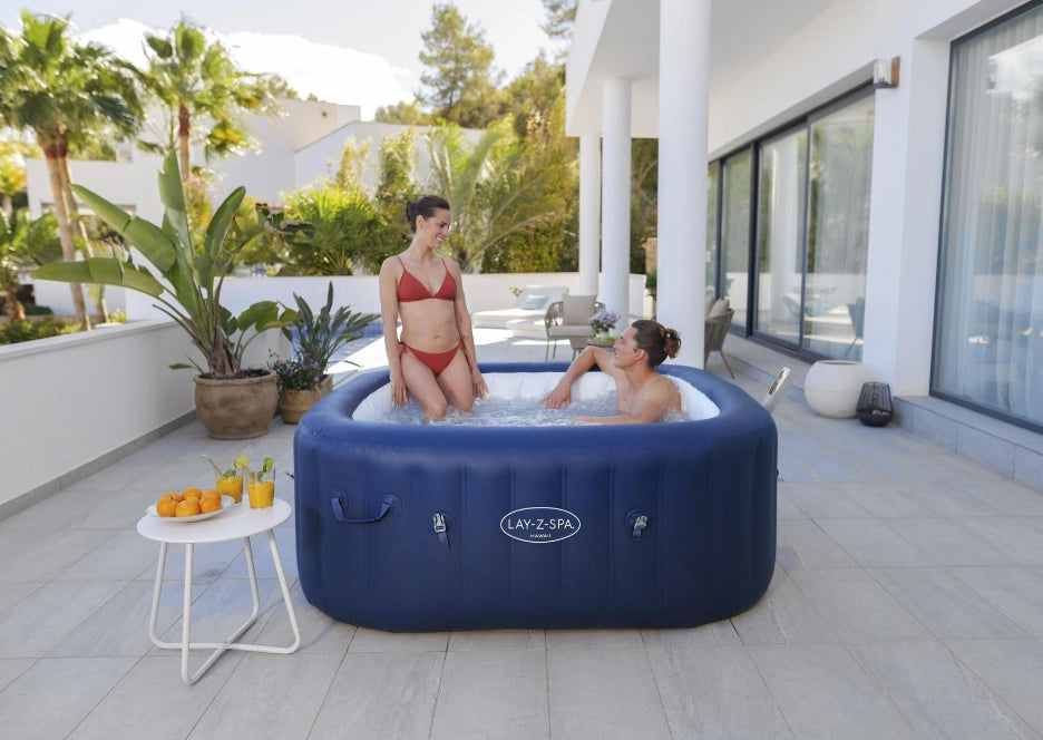 Bestway 6001h piscina idromassaggio gonfiabile hawaii lay-z-spa airjet 4-6 persone quadrato