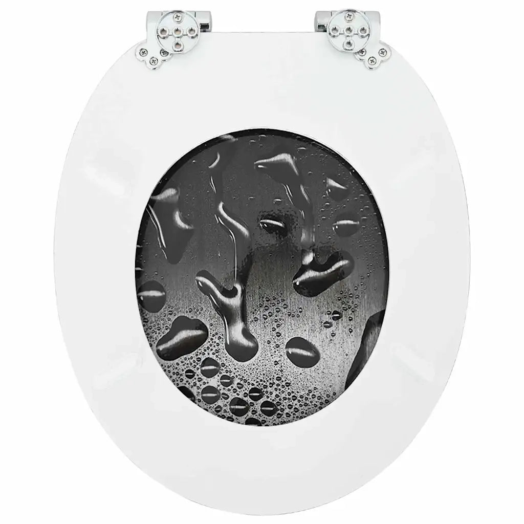 Sedile per toilette con chiusura morbida Grigio 44 x 38 cm