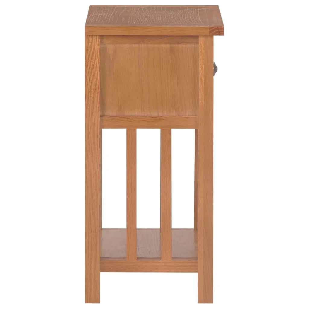 Tavolino Portariviste con Cassetto 35x27x55 cm Legno di Rovere cod mxl 12107