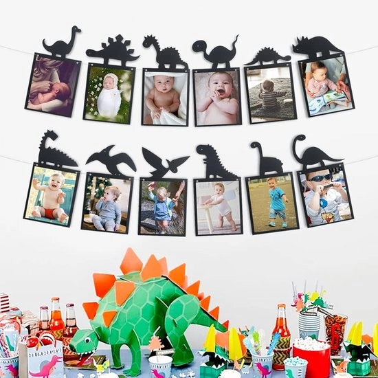 Decorazione da festa Dinosaurus - Banner da festa - 200 cm - Materiale: Papier - Decorazione per interni e esterni - Riciclabile