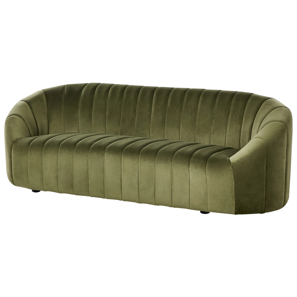 Set di divani a 6 posti in velluto verde scuro Soggiorno contemporaneo Design retrò Seduta imbottita Schienale basso