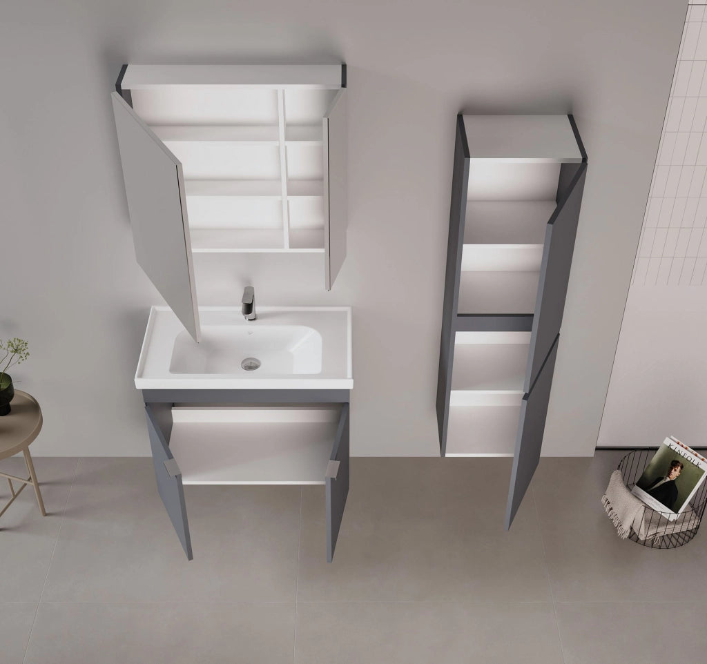 Mobile lavabo "Desna 80" - 80 x 45 x 58 cm - Antracite opaco