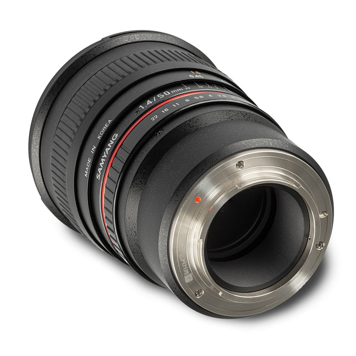 Obiettivo fotografico MF 50mm F1.4 compatibile con Fuji X – Follow Focus, full-frame e APS-C – focus manuale con distanza minima di 45 cm