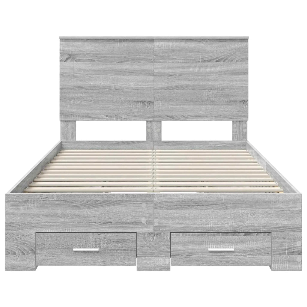 Struttura del letto con testiera Grigio Sonoma 120 x 190 cm 3409672