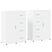 Buffet credenza cassettiera armadio mobile contenitore organizer per cucina soggiorno salotti set da 2 60 x 31 x 84 cm legno ingegnerizzato bianco 02_0036679