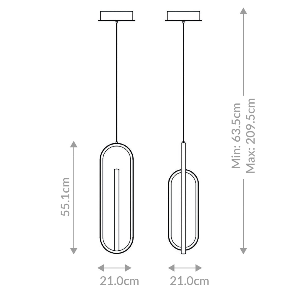 Lampada a sospensione LED nera Demark 28W Quintiesse