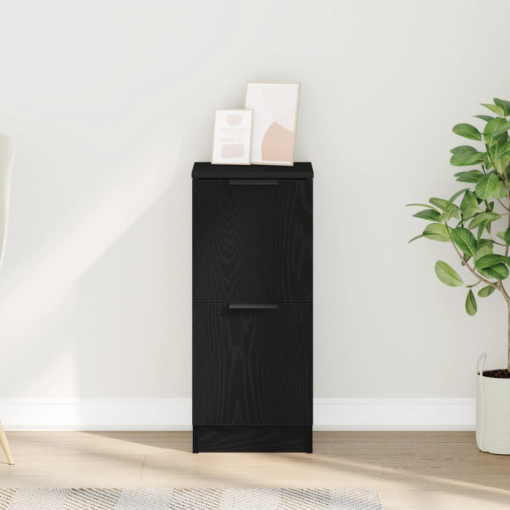 Credenza in Quercia Nera - 30x30x70 cm, Realizzata in Legno Ingengnerizzato