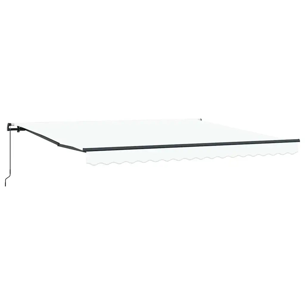 Tenda retrattile-Tenda parasole per balcone Bianco 400 ¡Á 300 cm Poliestere e Acciaio
