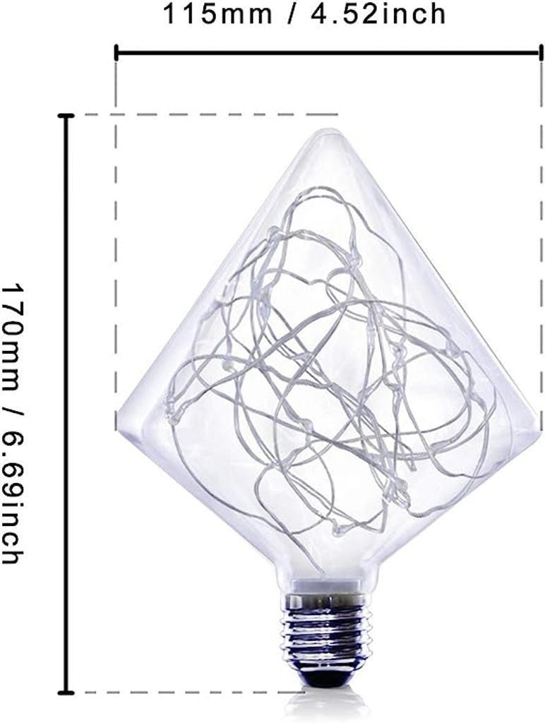 ZMH Lampadina LED Lampadina LED vintage E27 Fireworks 3W bianco caldo diamante