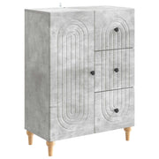 Credenza Grigio Cemento 66 x 34,5 x 90 cm Legno ingegnerizzato