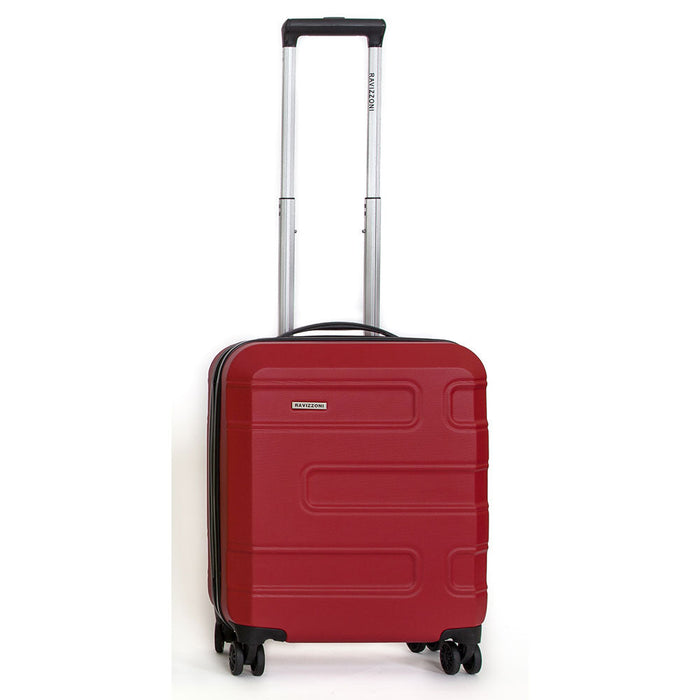 Trolley Valigia Rigida Bagaglio a Mano in ABS 4 Ruote Ravizzoni Caravaggio Rosso