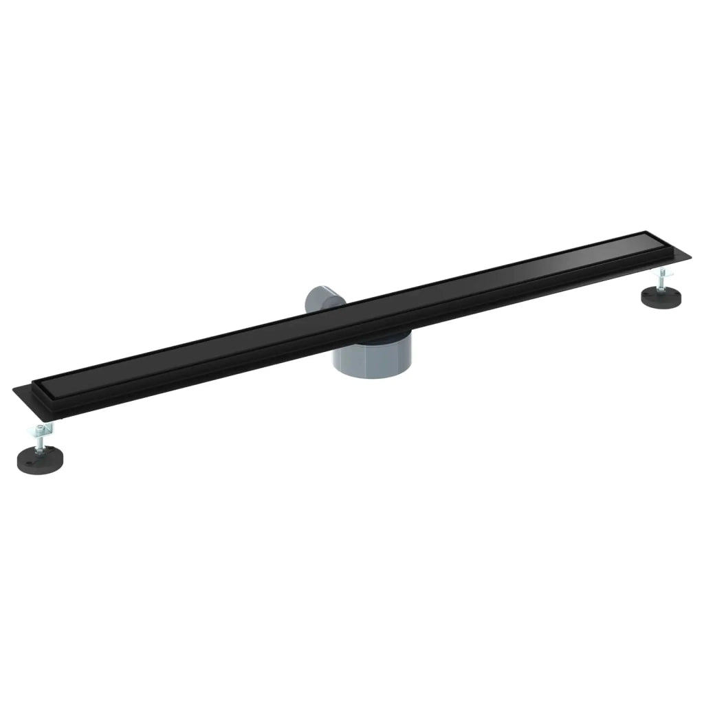 Scarico doccia 2-in-1 con sifone a 360° Nero 100 cm
