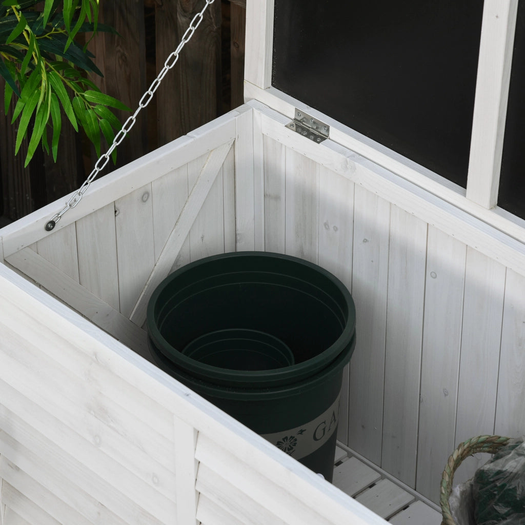 Baulo Giardino Legno Impermeabile ¨C zephmum ¨C Bianco 127x56x60 cm