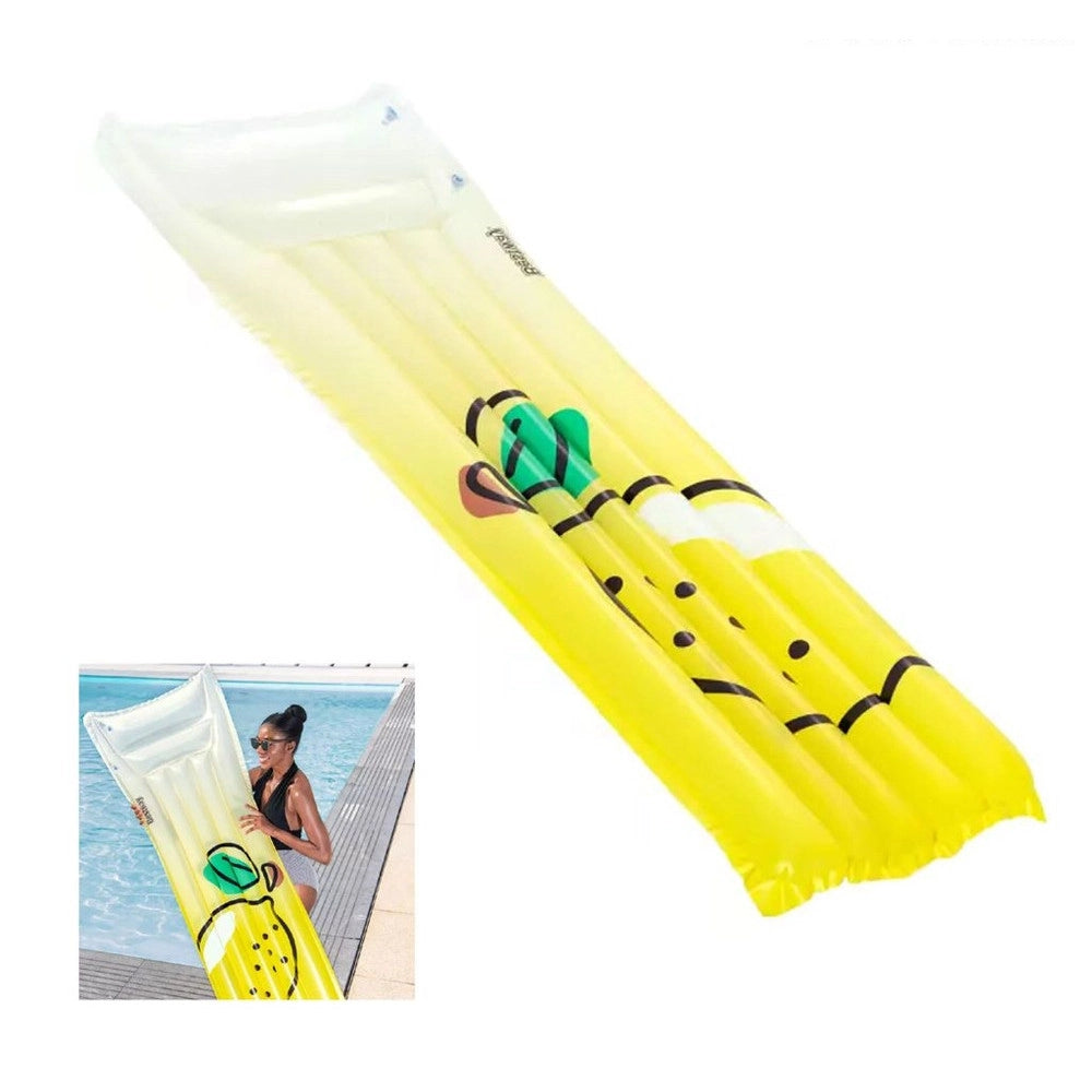 Trade Shop - Materassino Gonfiabile Galleggiante Piscina Grafica Con Limone 183 X 69 Cm 44122 -