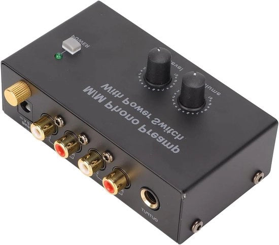Fonografo Stereo Mini con Amplificatore di Preamplificazione con Entrata e Uscita