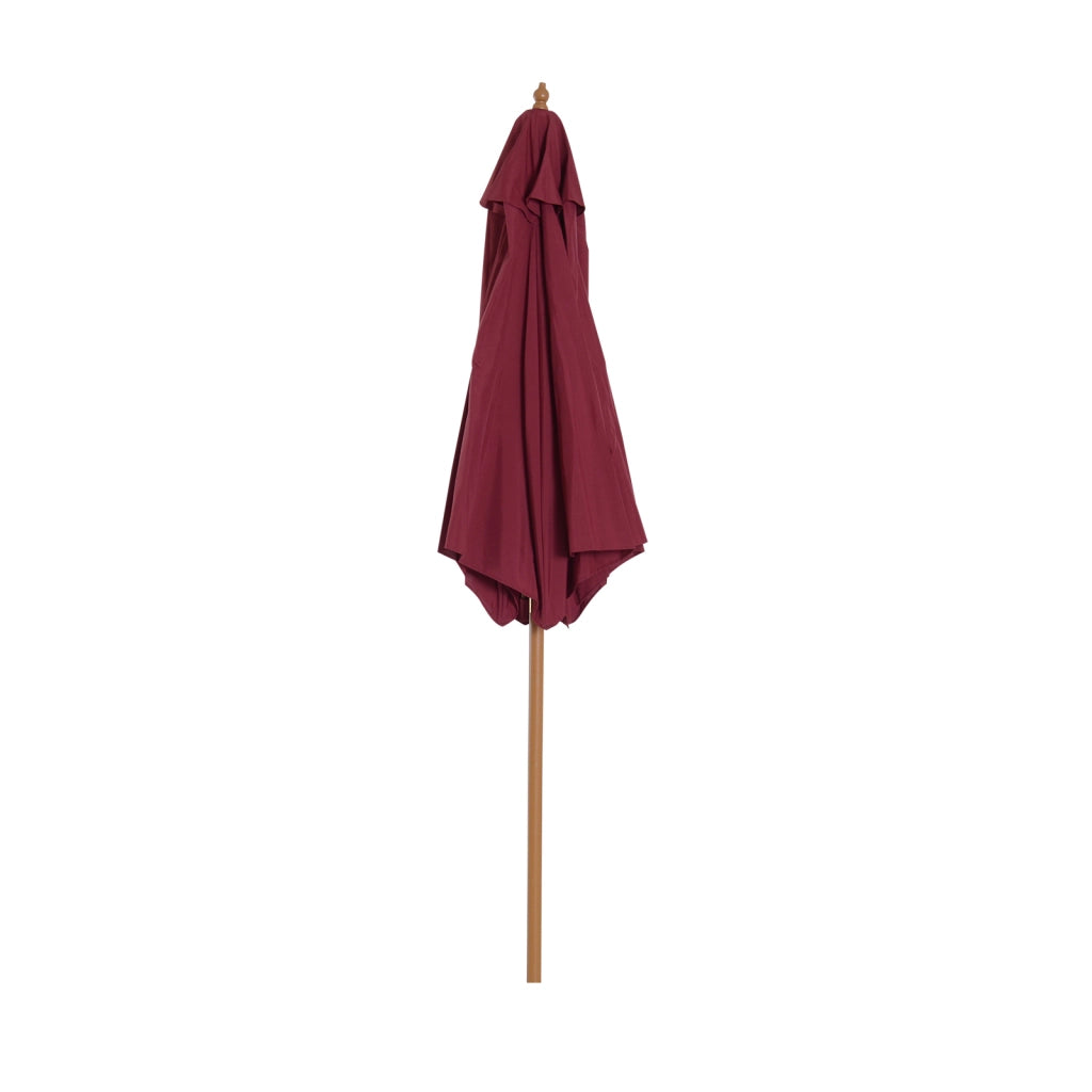 Ombrellone da Giardino in Legno con Sistema a Puleggia ¨C zephmum ¨C Granate ?250x230cm