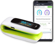 Pulsoximetro con Bluetooth, Monitor di Ossigenazione del Sangue e Contapulsazioni - Inclusa App Gratuita per iOS e Android