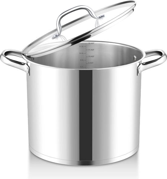 Pentola da cucina premium - acciaio inossidabile - 11,4 litri - forma rettangolare