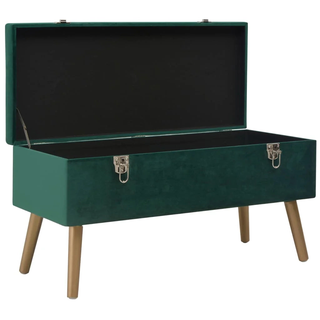 Panca con vano contenitore 80 cm velluto verde 02_0010985