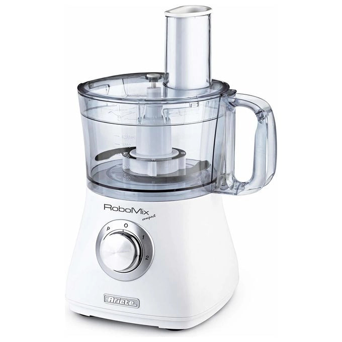 Ariete 1769 Robomix Compact - Robot da cucina - 2 Litri - Set Accessori per Tritare, Affettare, Montare, Impastare, Emulsionare - 500 Watt - Bianco