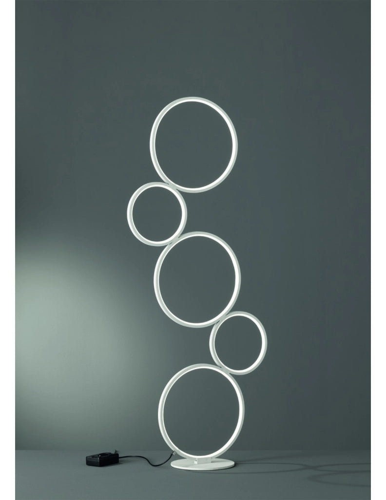 Piantana Rondo 5 Cerchi Led Bianco H115 cm Trio Lighting