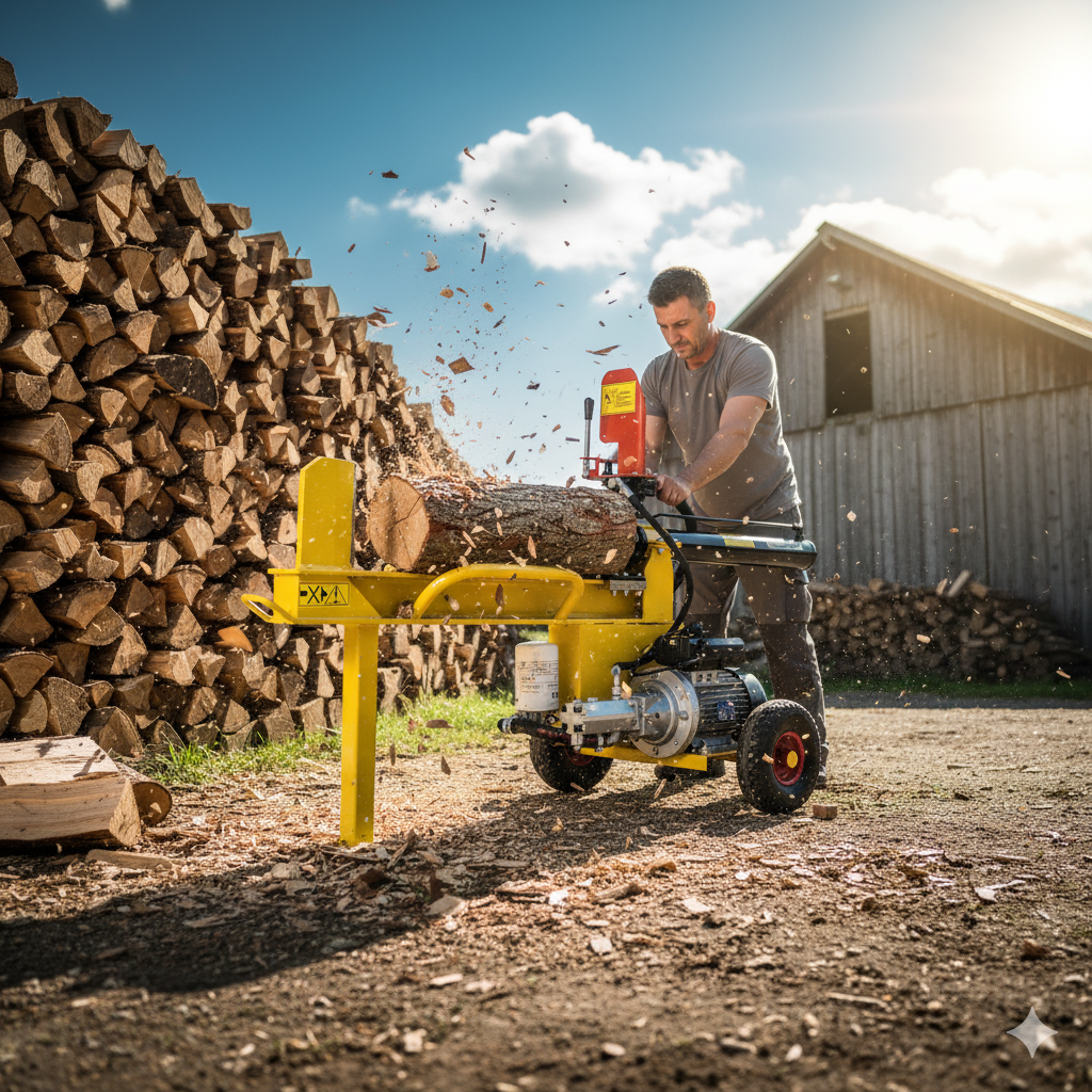 Spaccalegna Orizzontale Elettrico Spinta 11 Tonnellate Famag SL11 e 600