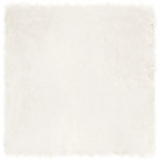 Tappeto in finta TAFALLA | Tappeto del soggiorno Bianco 240 x 240 cm Poliestere