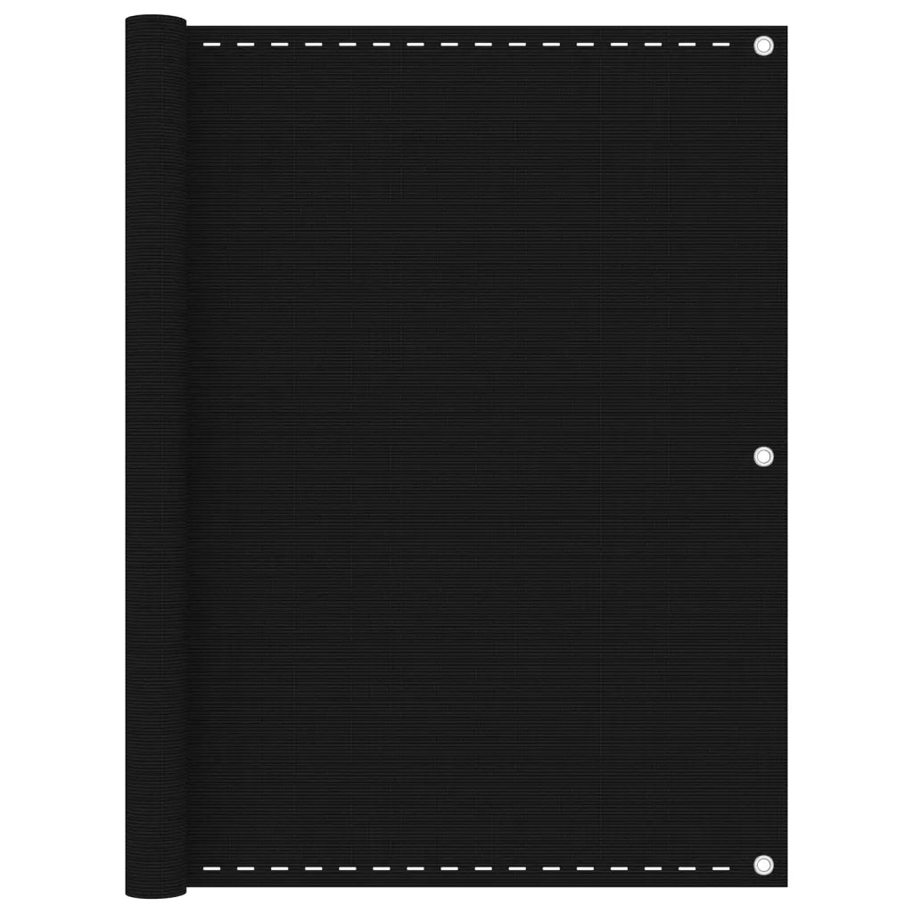 Paravento da Balcone Nero 120x600 cm in HDPE cod mxl 9925