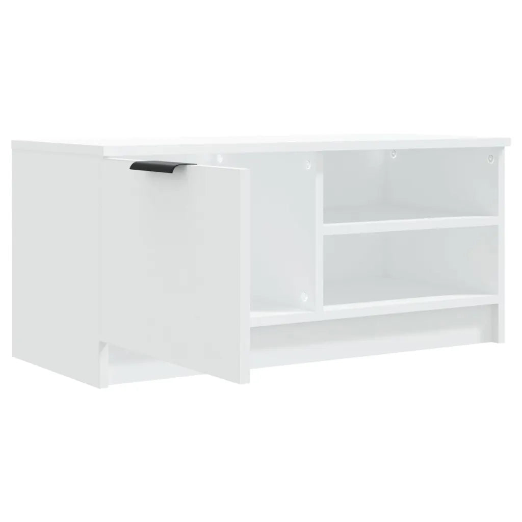 Mobile Porta TV Bianco 80x35x36,5 cm in Legno Multistrato 811466