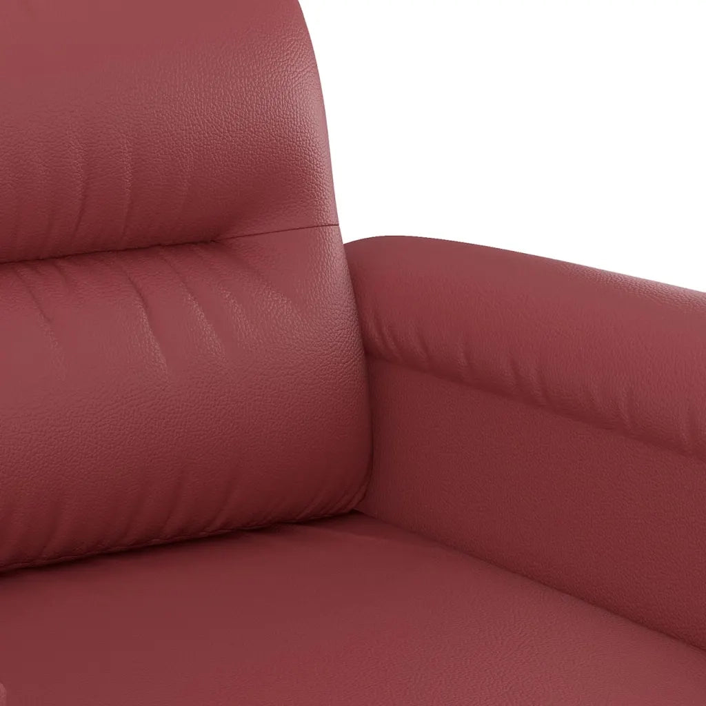 Divano | Divano da soggiorno | Sofa a 2 Posti Rosso Vino 120 cm in Similpelle