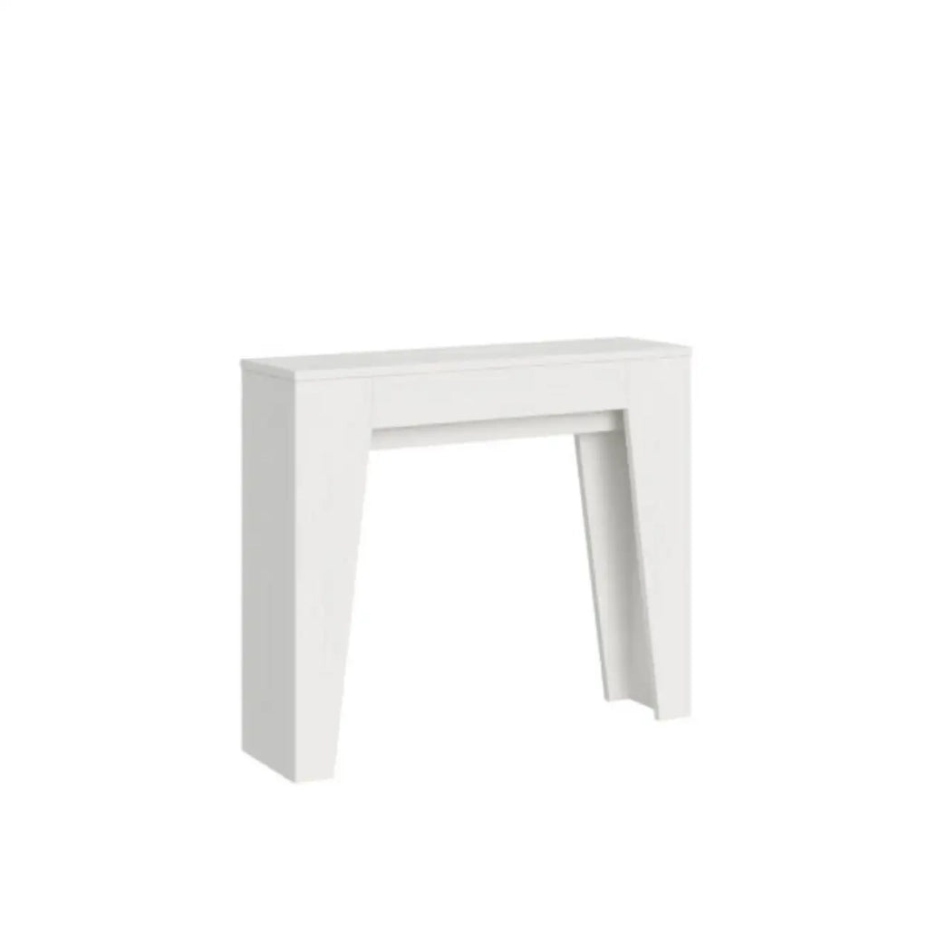 Consolle allungabile 90Ã—25/181 cm Narrow Bianco Frassino
