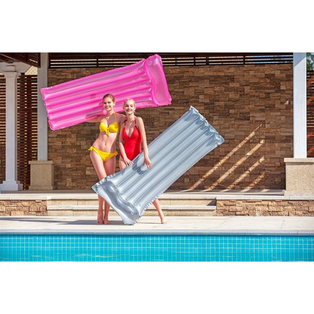 Trade Shop - Materassino Tinta Unita Trasparente Gonfiabile 183x76cm Piscina Mare 5 Tubi 44013 -