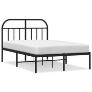 Letto matrimoniale | Letto per adulti | Giroletto con Testiera in Metallo Nero 120x200 cm
