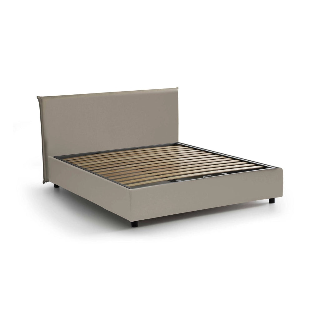 Letto Matrimoniale Scolecite, Letto Matrimoniale Contenitore Made in Italy, Grigio