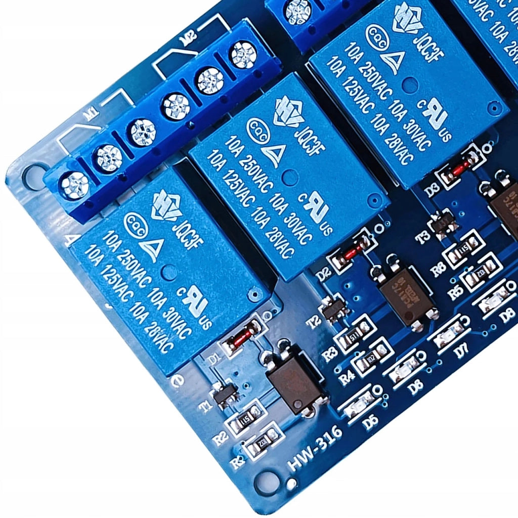 Modulo Relè 8 Canali 12V per Arduino – Alta Qualità, Isolamento Ottico | Dimensioni 137x57x19 mm, 10A