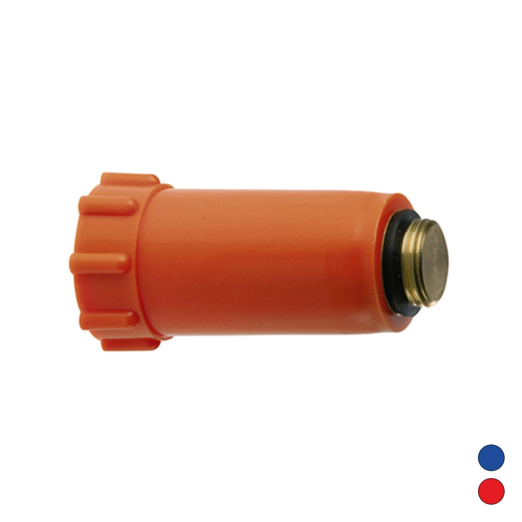 TAPPO DI COLLAUDO IMPIANTO C/FILETTO IN OTTONE- Rosso - 1/2- Remer- pezzi 1