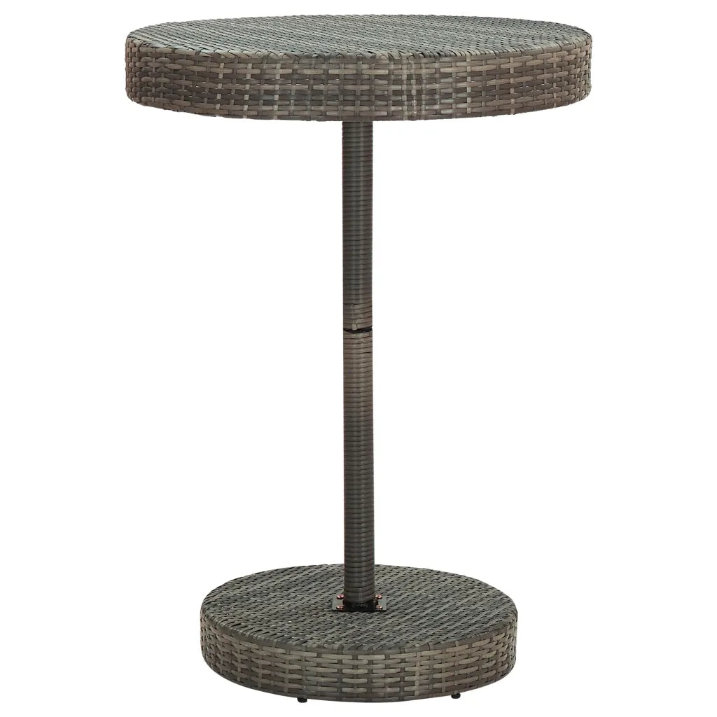 vidaXL Set Bar da Giardino 5 pz con Cuscini in Polyrattan Grigio