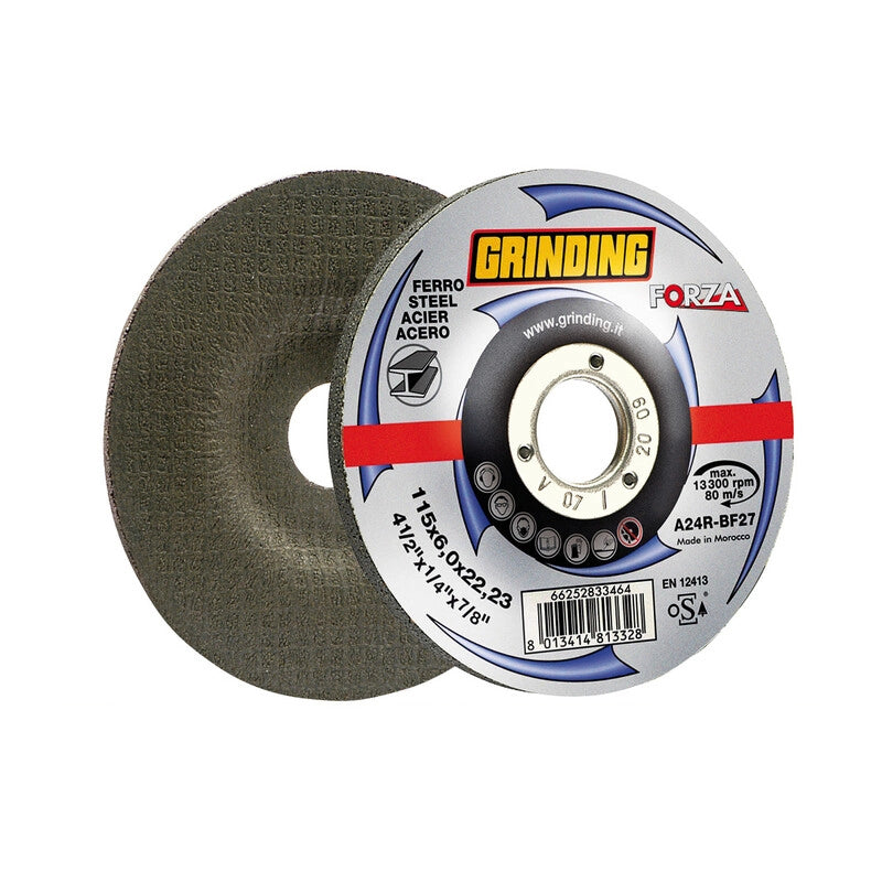 GRINDING FORZA DISCO DA SBAVO FERRO 115X6,0- 10,0 pz