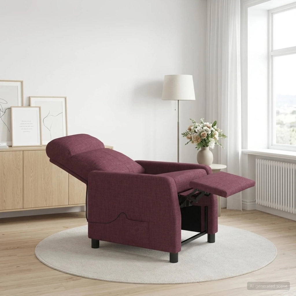 Divano Sedia-Poltrona Massaggiante Viola Tessuto 835236